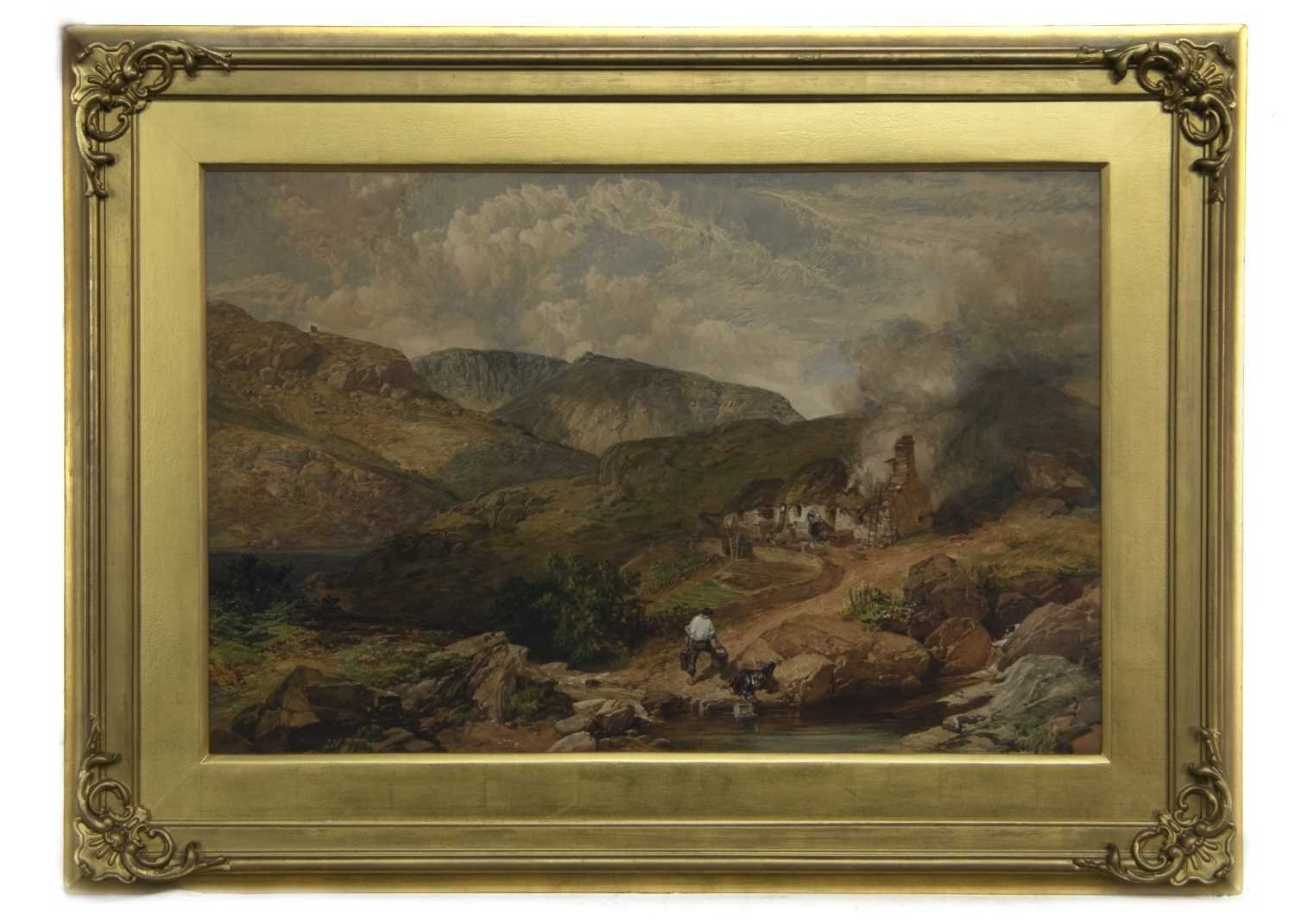 Lot 63 - LOCH ECK, A WATERCOLOUR BY WILLIAM SIMPSON