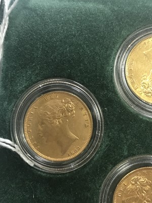 Lot 17 - A VICTORIA GOLD THREE COIN SET