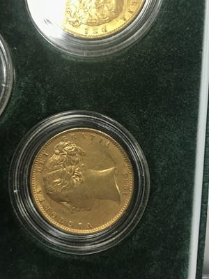 Lot 17 - A VICTORIA GOLD THREE COIN SET