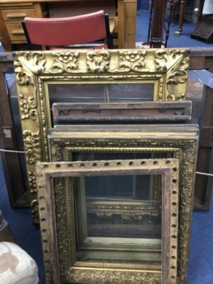 Lot 732 - A GROUP OF 19TH CENTURY GILT GESSO PICTURE FRAMES