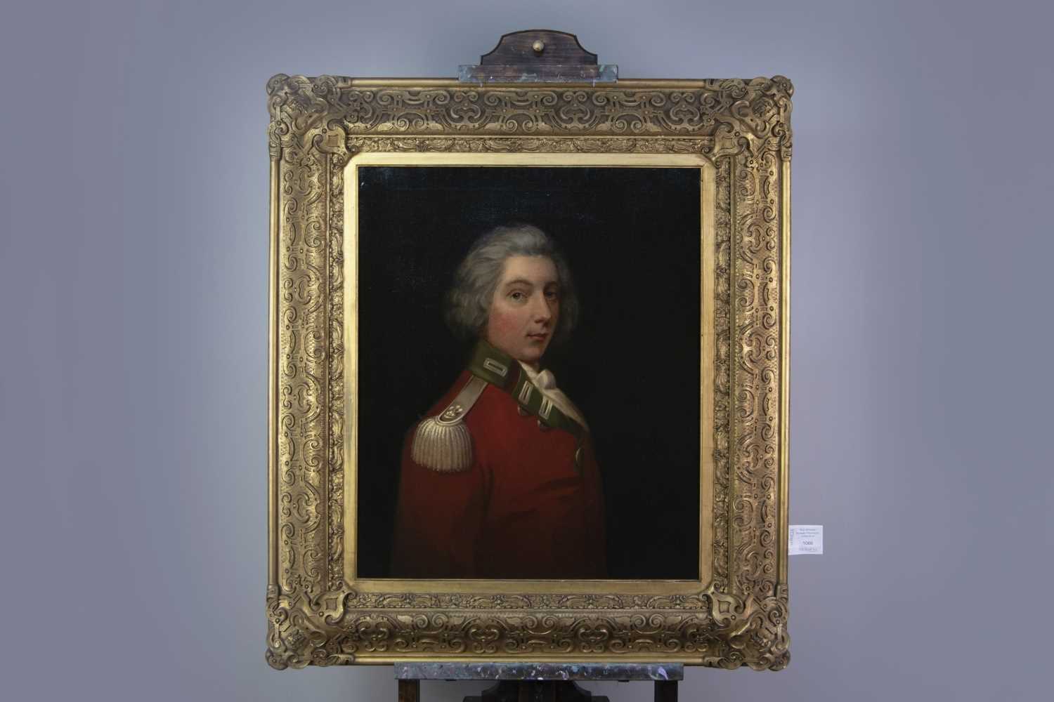 Lot 1066 - AN ENGLISH SCHOOL PAINTING OF AN OFFICER