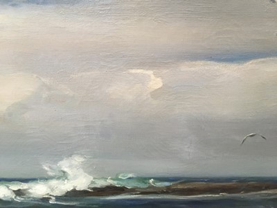 Lot 1069 - AN IMPRESSIVE OIL PAINTING OF COLONSAY, BY WILLIAM MARSHALL BROWN