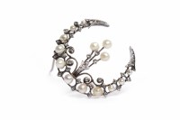 Lot 21 - FINE EARLY TWENTIETH CENTURY PEARL AND DIAMOND...