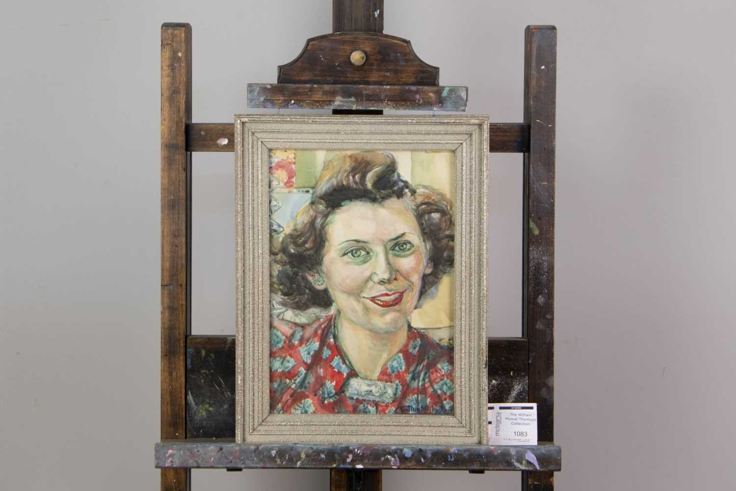 Lot 1083 - A WATERCOLOUR BY CYNTHIA MCCRACKEN AND THREE OTHER PORTRAIT STUDIES