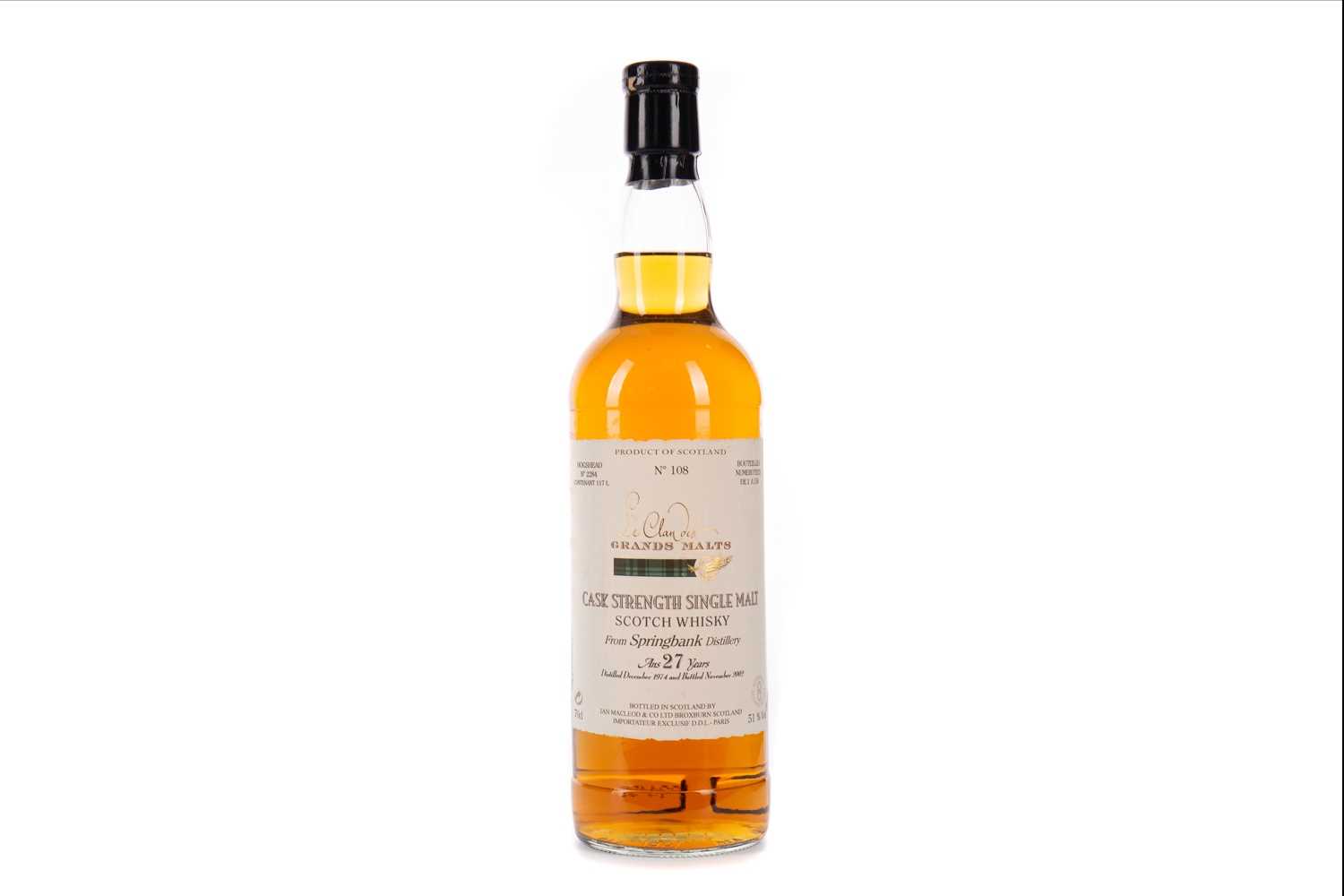 Lot 61 - SPRINGBANK 1974 LE CLAN DES GRAND MALTS AGED 27 YEARS