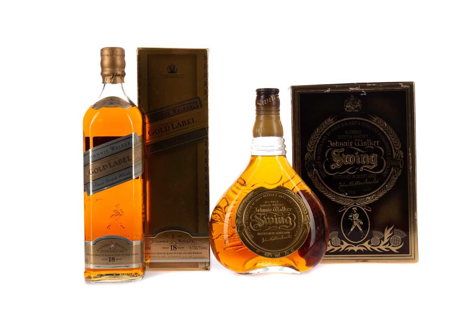 Lot 94 - JOHNNIE WALKER GOLD LABEL AGED 18 YEARS, AND JOHNNIE WALKER SWING