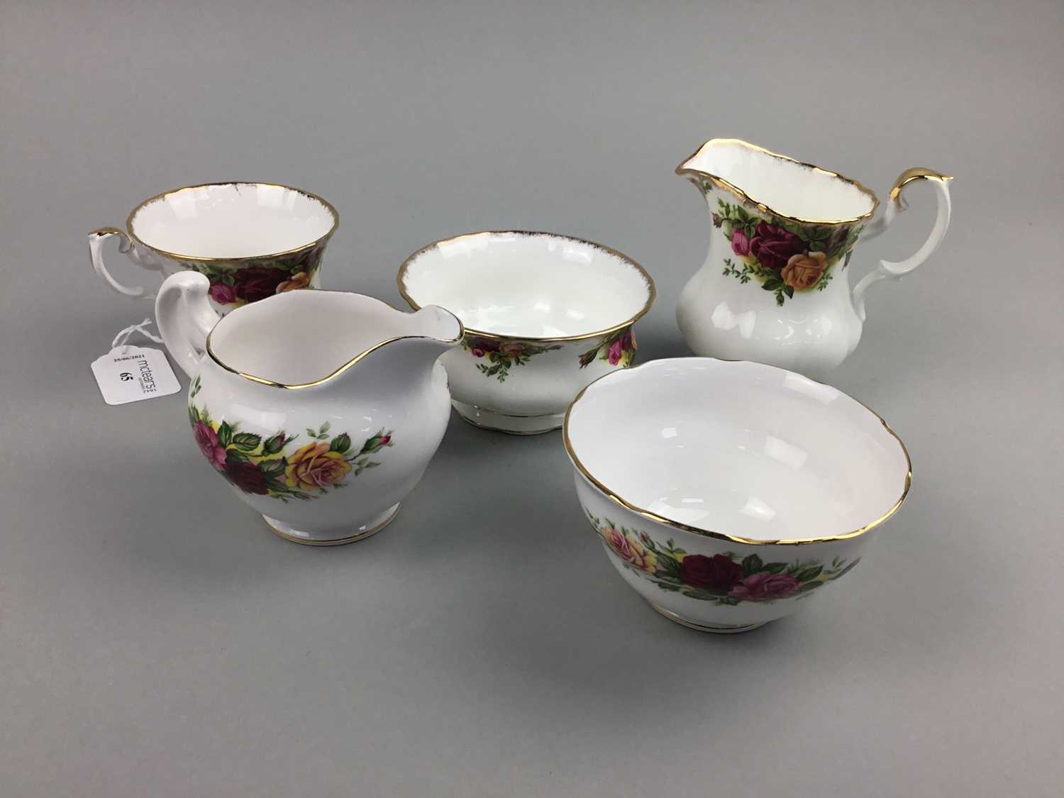 Lot 65 - A ROYAL ALBERT 'OLD COUNTRY ROSES' PART TEA SERVICE AND A ROYAL VALE PART SET