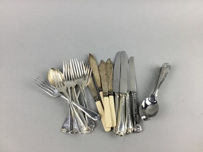 Lot 148 - A LOT OF SILVER PLATED AND OTHER FLATWARE