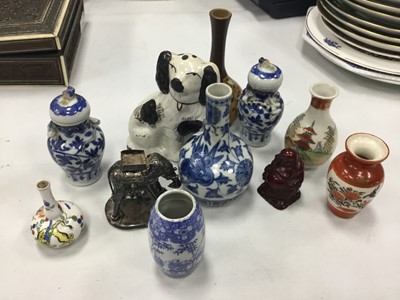 Lot 152 - A MINIATURE WALLY DOG AND OTHER CERAMICS