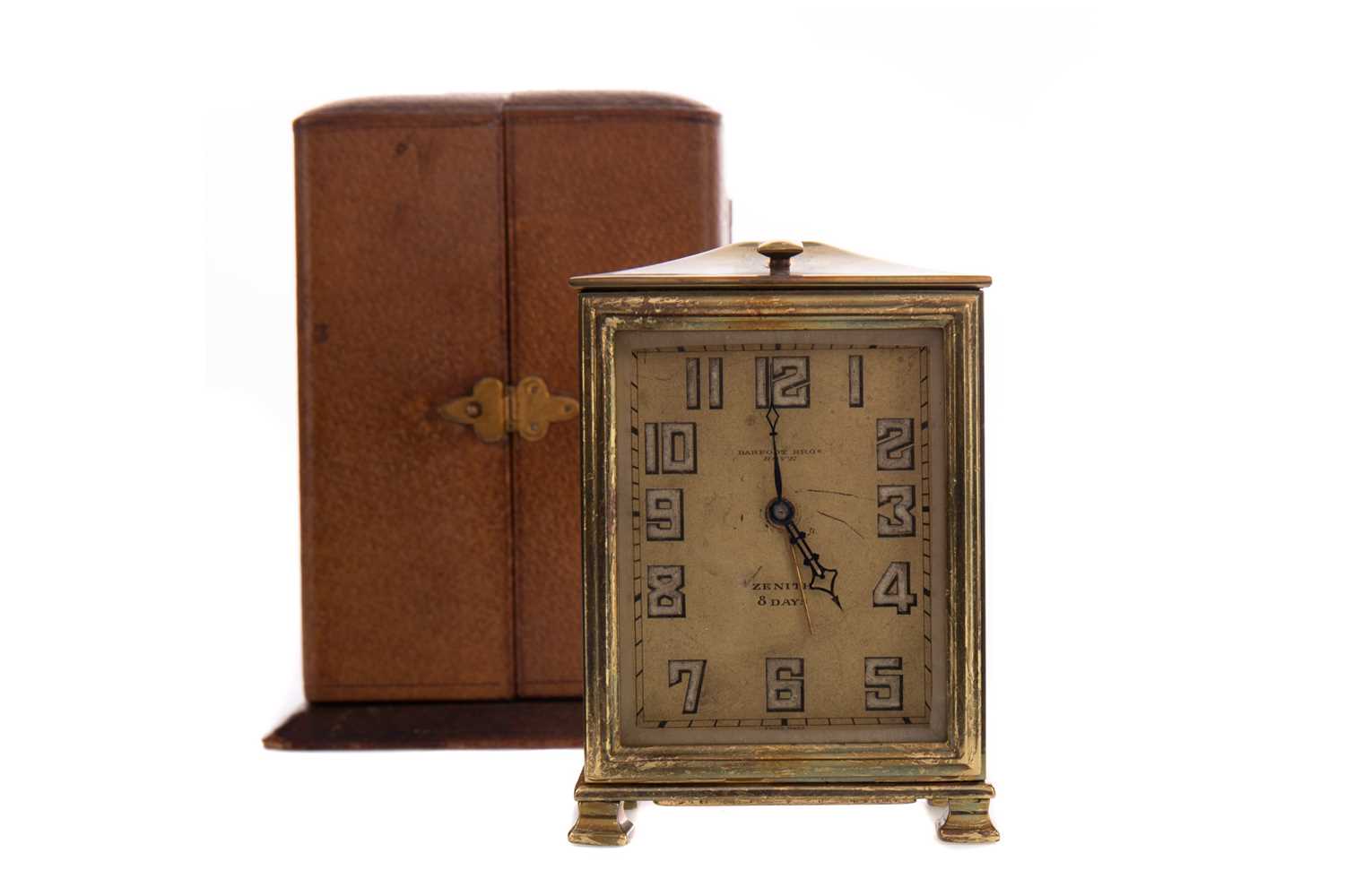 Lot 1135 - AN EARLY 20TH CENTURY ZENITH BEDSIDE TIMEPIECE