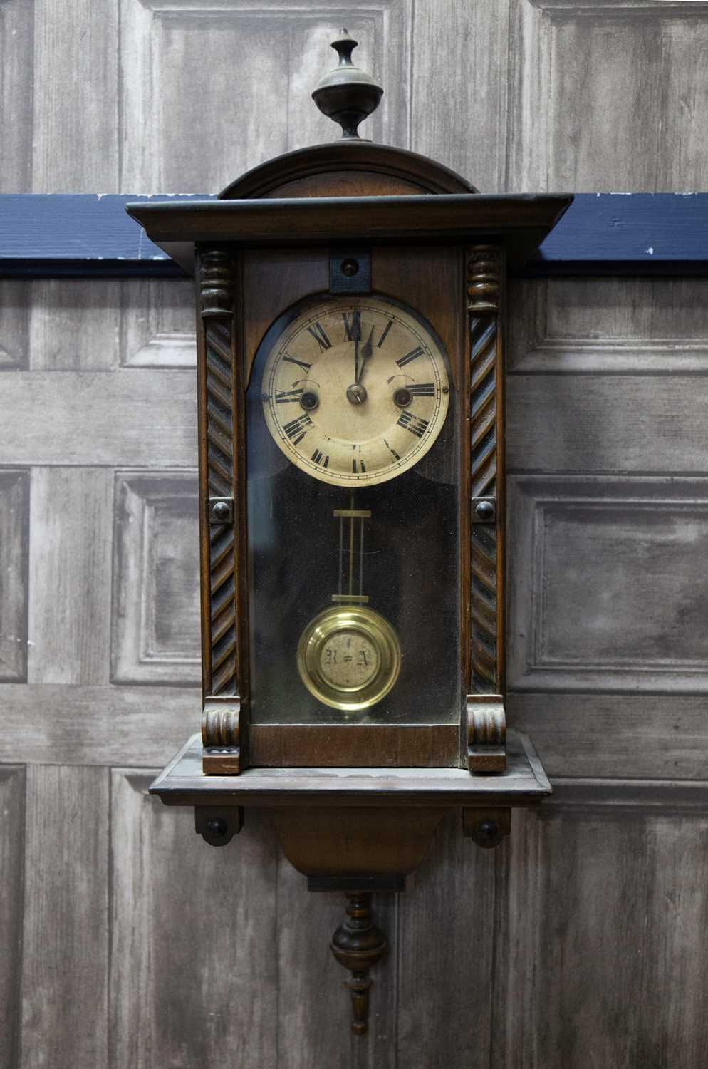 Lot 1134 - A LATE VICTORIAN VIENNA STYLE WALL CLOCK
