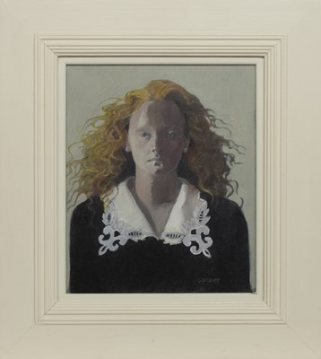 Lot 573 - THE ITALIAN COLLAR, AN OIL BY ALEXANDRA (SANDIE) GARDNER