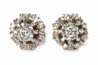 Lot 55 - PAIR OF DIAMOND EARRINGS each with a diamond...
