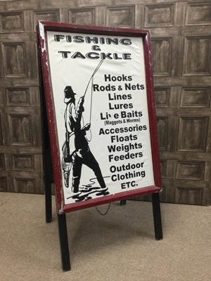 Lot 174 - AN ANGLING SHOP 'A' BOARD SIGN