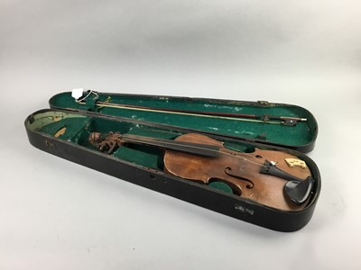 Lot 182 - A GERMAN VIOLIN AND BOW