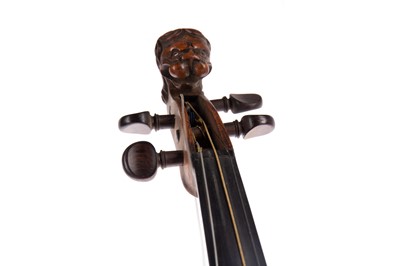 Lot 1143 - A KLOZ SCHOOL VIOLIN WITH TWO BOWS