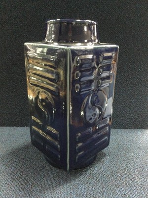 Lot 690 - A 19TH CENTURY CHINESE BLUE MONOCHROME 'KONG' VASE