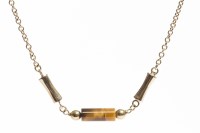 Lot 64 - NINE CARAT GOLD GUARD-STYLE CHAIN NECKLACE...