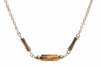 Lot 64 - NINE CARAT GOLD GUARD-STYLE CHAIN NECKLACE...