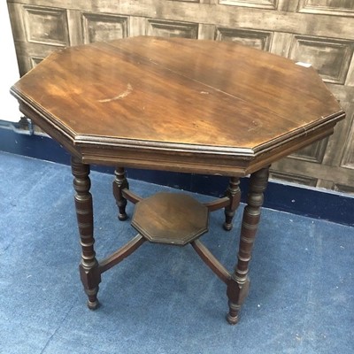 Lot 296 - A VICTORIAN WALNUT OCTAGONAL OCCASIONAL TABLE