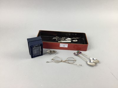 Lot 108 - A PAIR OF GEORGIAN SPECTACLES AND OTHER ITEMS