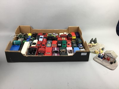 Lot 371 - A LOT OF DINKY, CORGI AND OTHER MODEL VEHICLES, ALSO PENTHOUSE & PAVEMENT MODELS