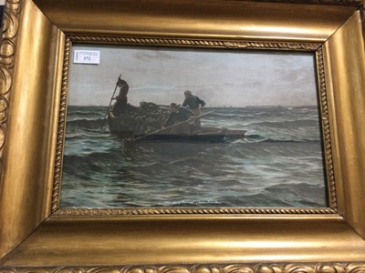 Lot 372 - A 19TH CENTURY CONTINENTAL SCHOOL AND A PRINT OF A FISHING SCENE