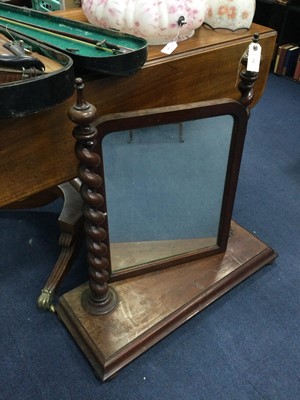 Lot 378 - A VICTORIAN MAHOGANY DRESSING MIRROR