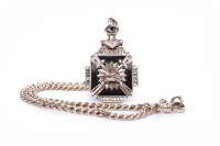 Lot 92 - MASONIC FOB enamelled and with 'IN HOC SIGNO...