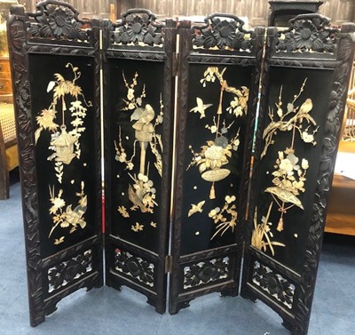 Lot 311 - A FOUR FOLD SCREEN