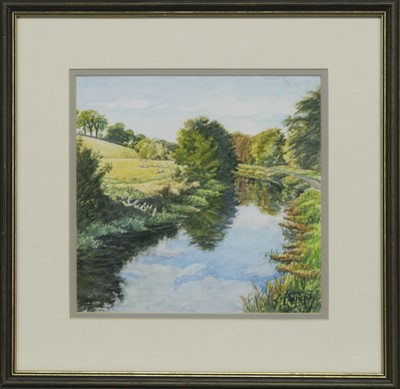 Lot 235 - FORTH & CLYDE CANAL, A WATERCOLOUR BY JEAN PENRICE