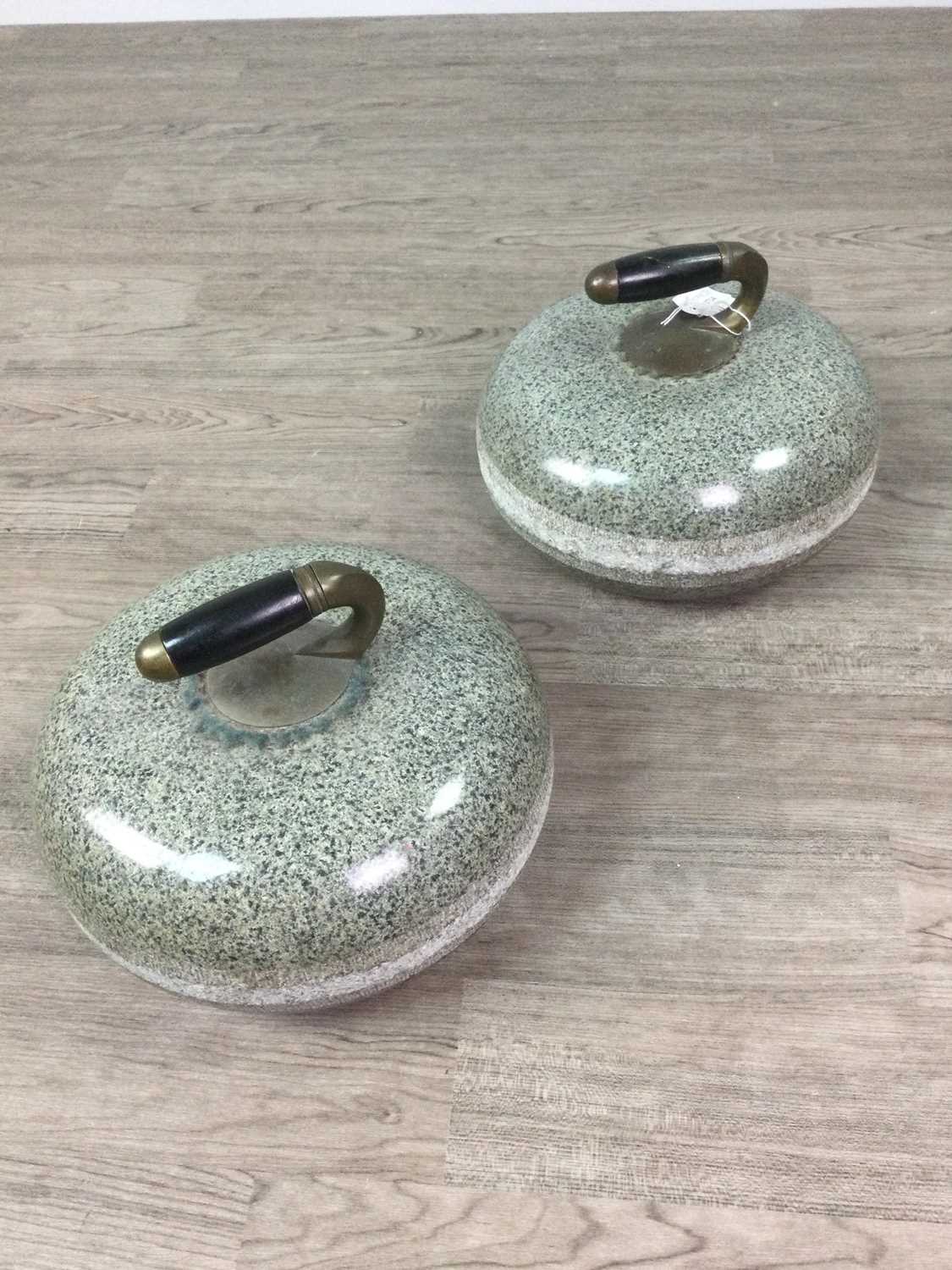 Lot 1724 - A PAIR OF EARLY 20TH CENTURY CURLING STONES