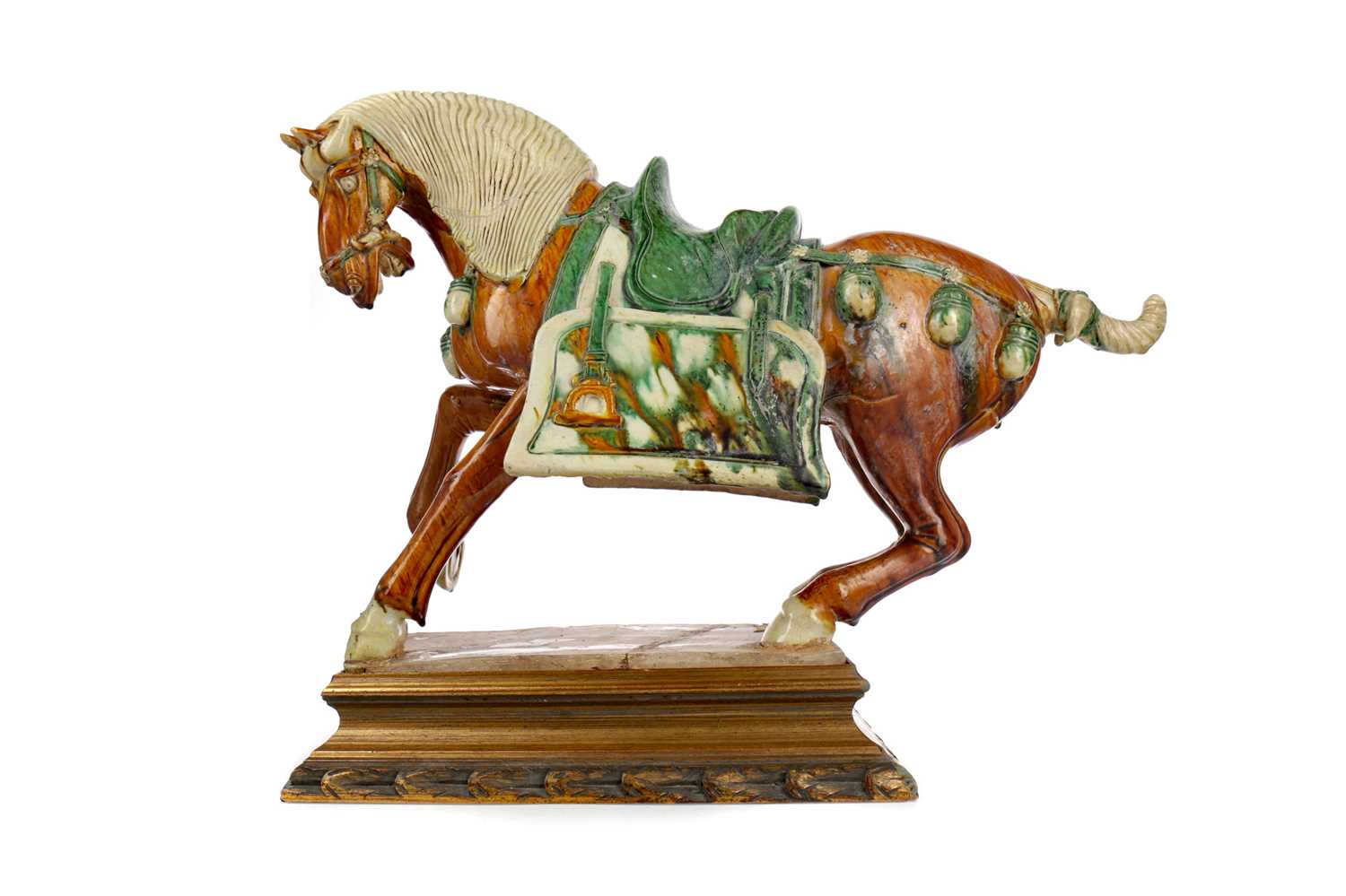 Lot 636 - A 20TH CENTURY CHINESE TANG DYNASTY STYLE HORSE