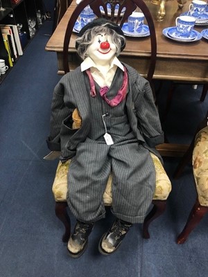 Lot 464 - A TOY CLOWN FROM THE HOBO COLLECTION CLOWN AND A SMALLER TOY