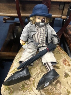 Lot 464 - A TOY CLOWN FROM THE HOBO COLLECTION CLOWN AND A SMALLER TOY