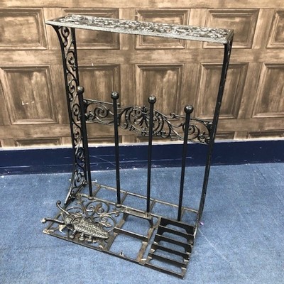 Lot 469 - A METAL BOOT RACK