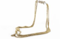 Lot 109 - LATE VICTORIAN RIBBED ROLLO LINK CHAIN with...