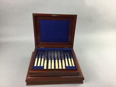 Lot 539 - A CANTEEN OF SILVER PLATED CUTLERY AND ANOTHER