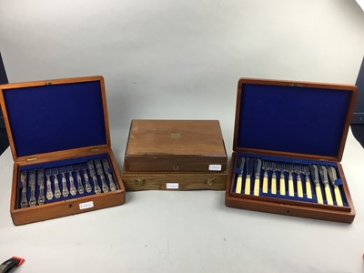 Lot 526 - A CANTEEN OF SILVER PLATED CUTLERY AND THREE OTHER CANTEENS