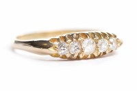Lot 116 - VICTORIAN EIGHTEEN CARAT GOLD DIAMOND FIVE...