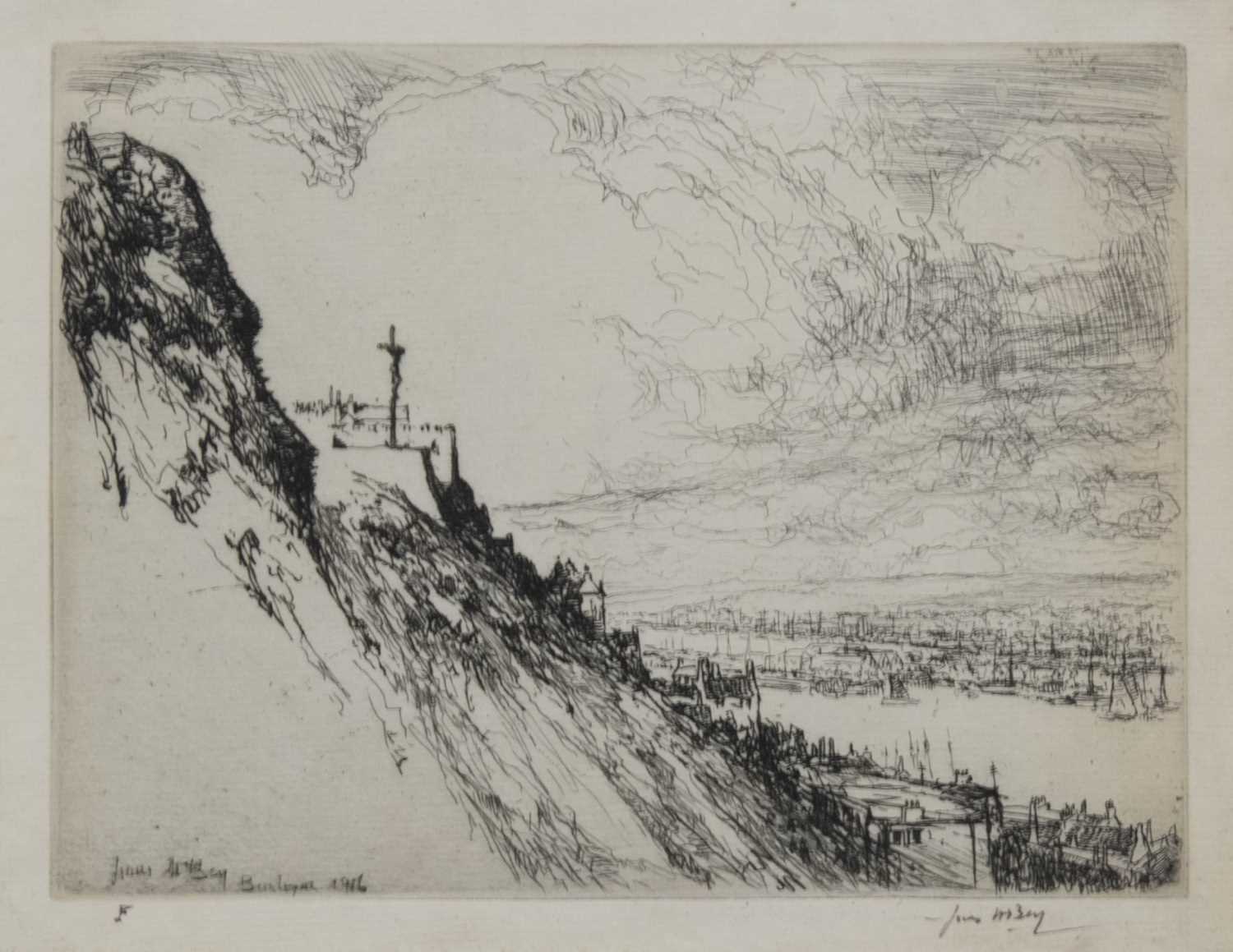 Lot 103 - THE CRUCIFIX, BOULOGNE, AN ETCHING BY JAMES MCBEY