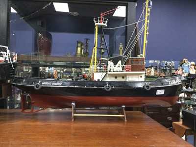 Lot 483 - A ZEELAND MODEL BOAT ON WOOD STAND