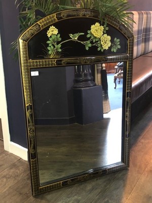 Lot 494 - A CHINESE OVERMANTEL MIRROR