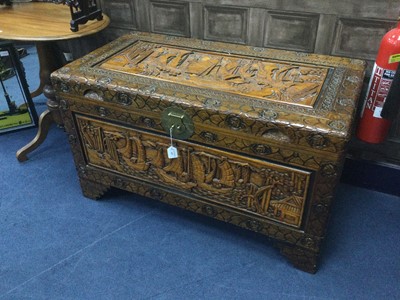 Lot 495 - A CHINESE CAMPHORWOOD BLANKET CHEST