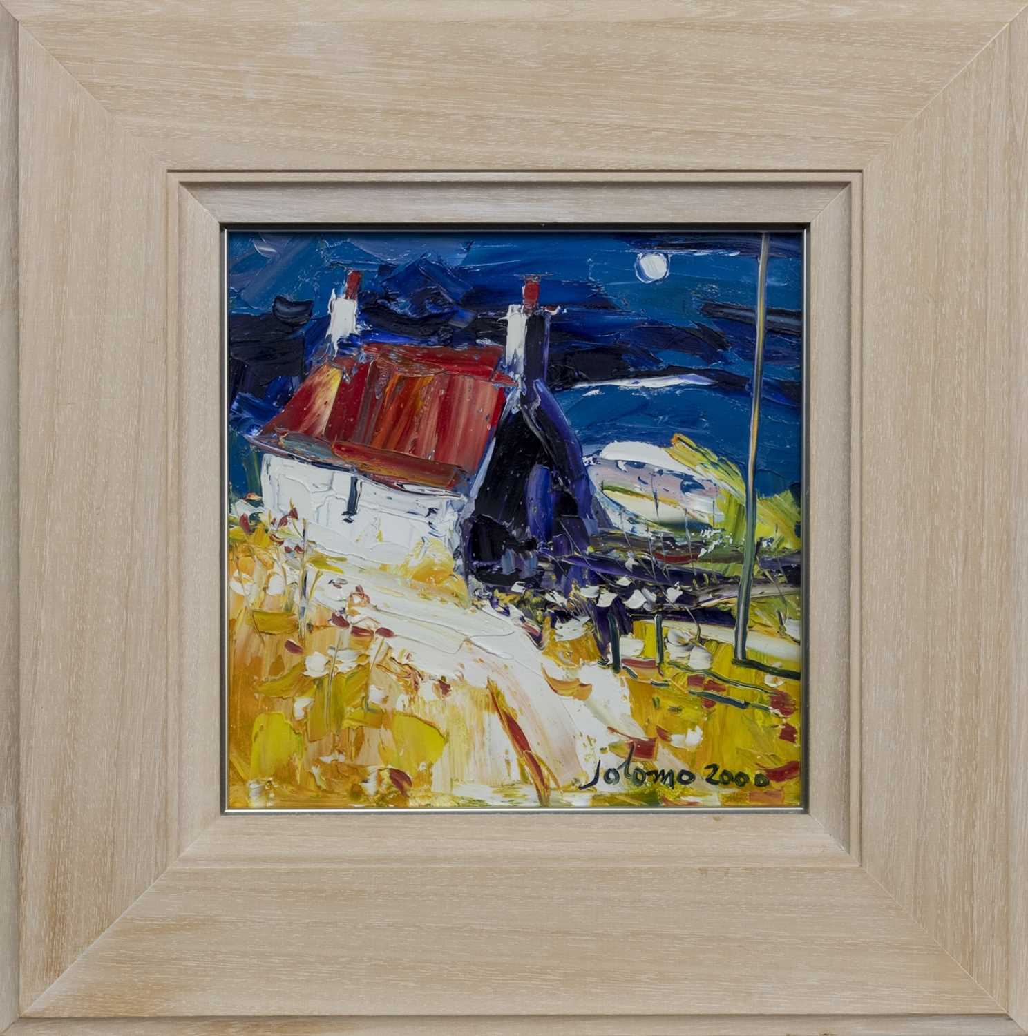 Lot 512 - IONA COTTAGE, AN OIL BY JOLOMO