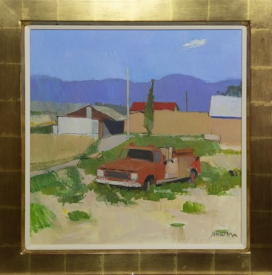 Lot 622 - OLD FIRE TRUCK, TRUCHAS, NEW MEXICO, AN OIL BY CHARLES JAMIESON