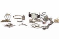 Lot 142 - GROUP OF MOSTLY SILVER JEWELLERY including a...