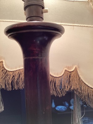 Lot 1612 - A CHINESE HARDWOOD STANDARD LAMP