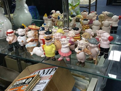 Lot 585 - A LOT OF VARIOUS CERAMIC 'PIGGIES' FIGURES