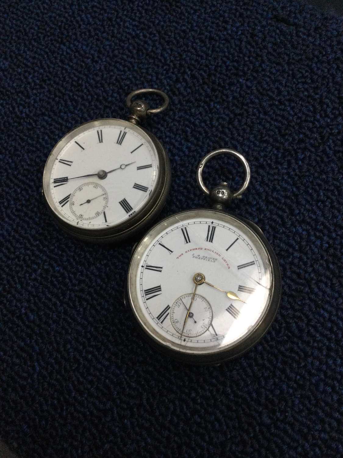 Lot 20 - TWO SILVER CASED POCKET WATCHES